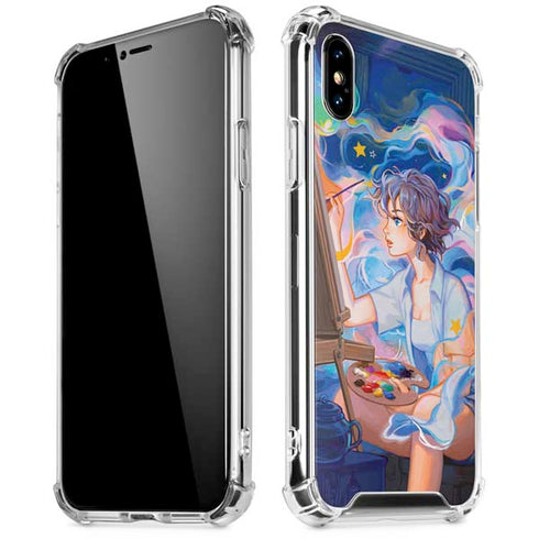 Rainbow Anime Artist Painter by Ivy Dolamore iPhone XS Max Clear Case
