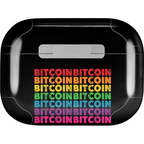 Rainbow Bitcoin AirPods Pro 2nd Gen Skin