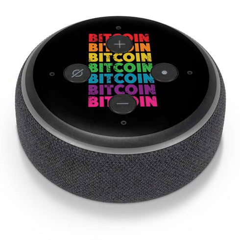 Rainbow Bitcoin Amazon Echo Dot Skin
