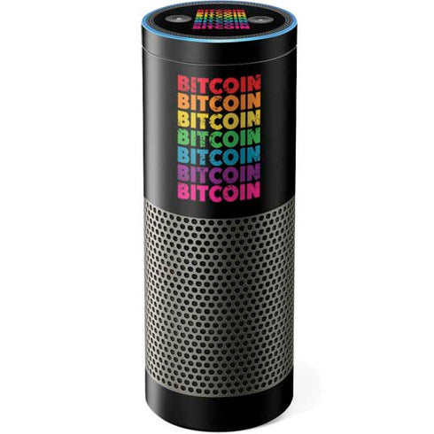 Rainbow Bitcoin Amazon Echo Skin