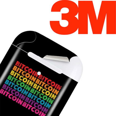 Rainbow Bitcoin Apple AirPods 2 Skin
