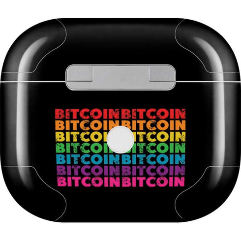 Rainbow Bitcoin Apple AirPods (3rd Gen 2021) Skin