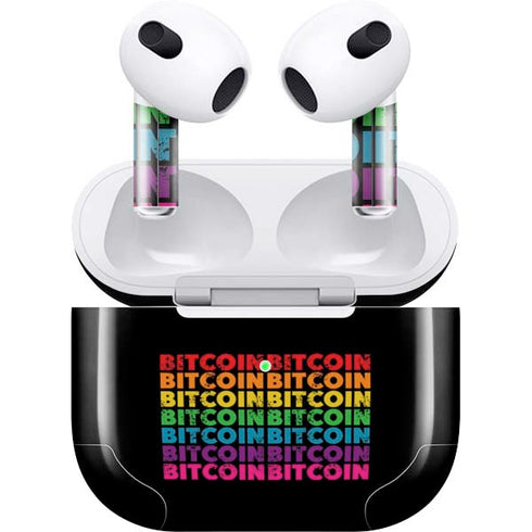 Rainbow Bitcoin Apple AirPods (3rd Gen 2021) Skin