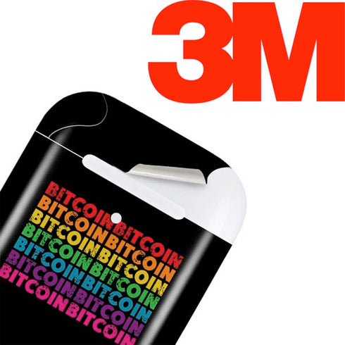Rainbow Bitcoin Apple AirPods Skin