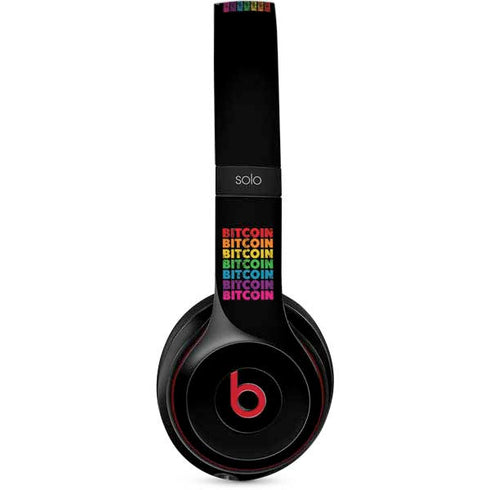Rainbow Bitcoin Beats Solo 2 Wireless Skin