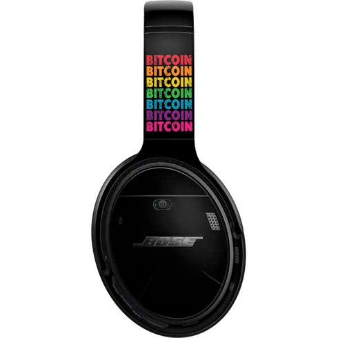 Rainbow Bitcoin Bose QuietComfort 35 II Headphones Skin