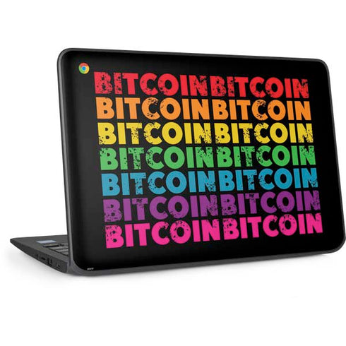 Rainbow Bitcoin HP Chromebook Skin