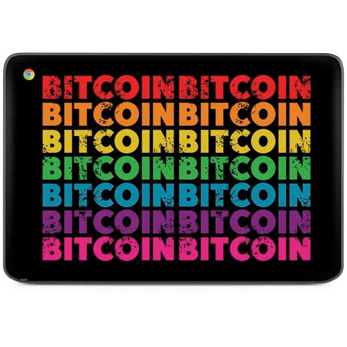 Rainbow Bitcoin HP Chromebook Skin