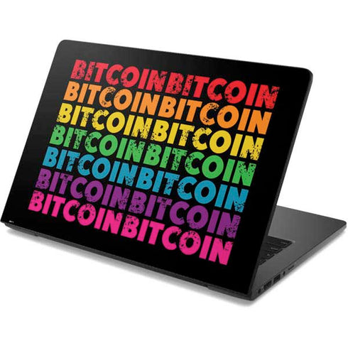 Rainbow Bitcoin Dell Chromebook Skin