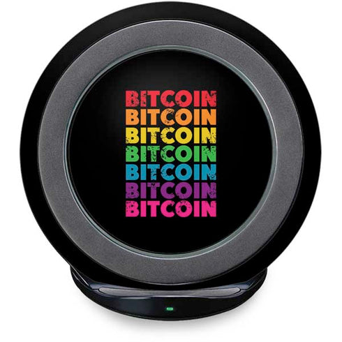 Rainbow Bitcoin Fast Charge Wireless Charging Stand Skin