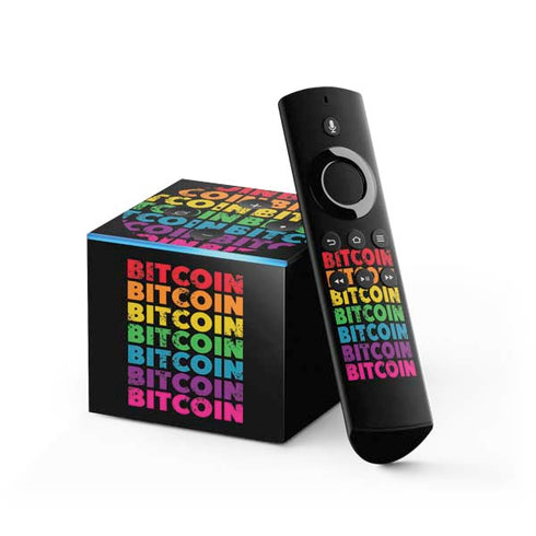 Rainbow Bitcoin Fire TV Cube Skin
