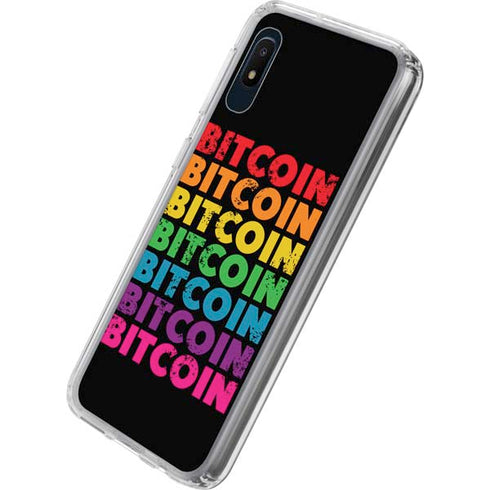 Rainbow Bitcoin Galaxy A10e Clear Case