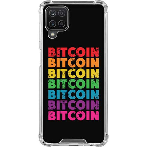 Rainbow Bitcoin Galaxy A12 Clear Case