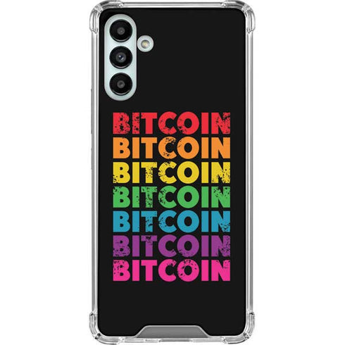 Rainbow Bitcoin Galaxy A13 5G Clear Case
