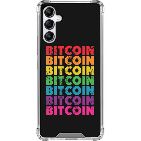Rainbow Bitcoin Galaxy A14 5G Clear Case