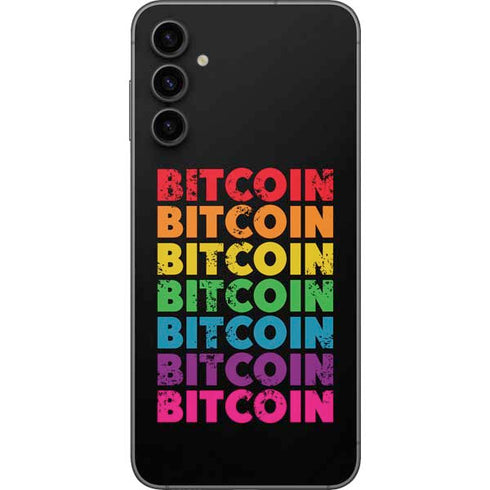 Rainbow Bitcoin Galaxy A14 5G Skin