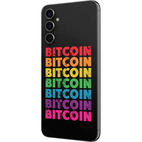 Rainbow Bitcoin Galaxy A14 5G Skin