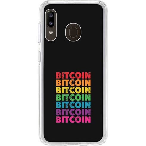 Rainbow Bitcoin Galaxy A20 Clear Case