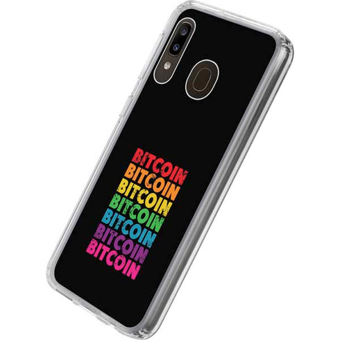 Rainbow Bitcoin Galaxy A20 Clear Case