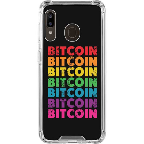 Rainbow Bitcoin Galaxy A30 Clear Case