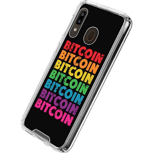 Rainbow Bitcoin Galaxy A30 Clear Case