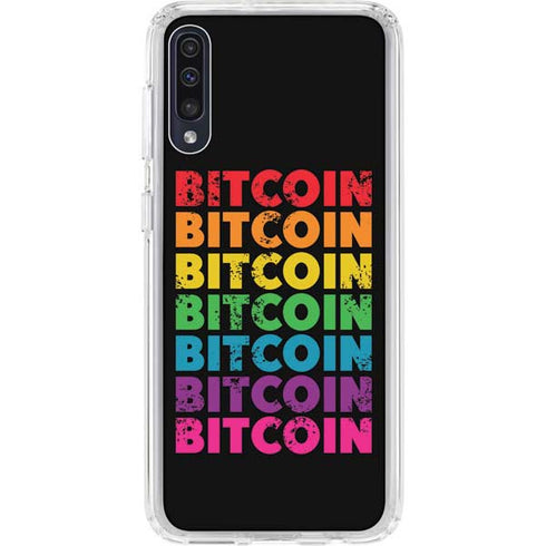 Rainbow Bitcoin Galaxy A50 Clear Case