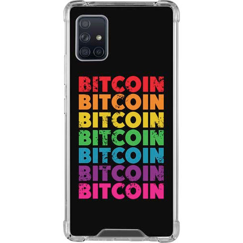 Rainbow Bitcoin Galaxy A51 5G Clear Case