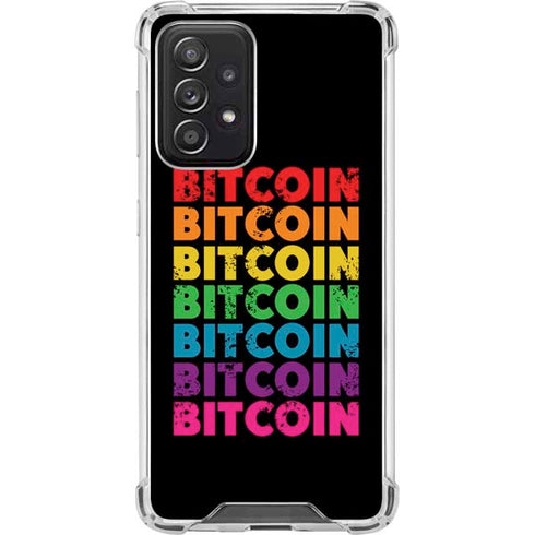 Rainbow Bitcoin Galaxy A52 5G Clear Case