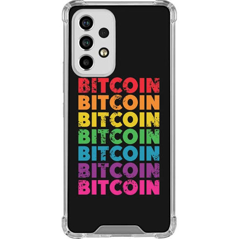 Rainbow Bitcoin Galaxy A53 5G Clear Case