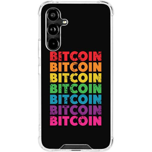 Rainbow Bitcoin Galaxy A54 5G Clear Case
