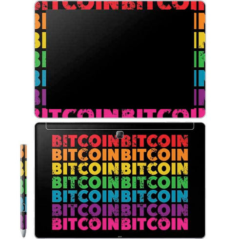 Rainbow Bitcoin Galaxy Book 12in Skin