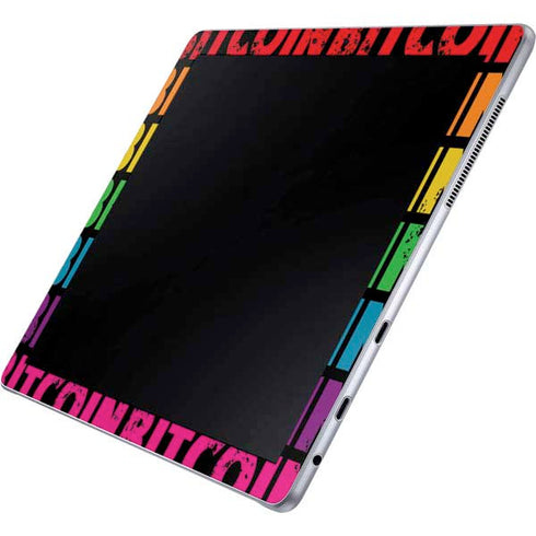 Rainbow Bitcoin Galaxy Book 12in Skin