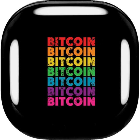 Rainbow Bitcoin Galaxy Buds Live Skin