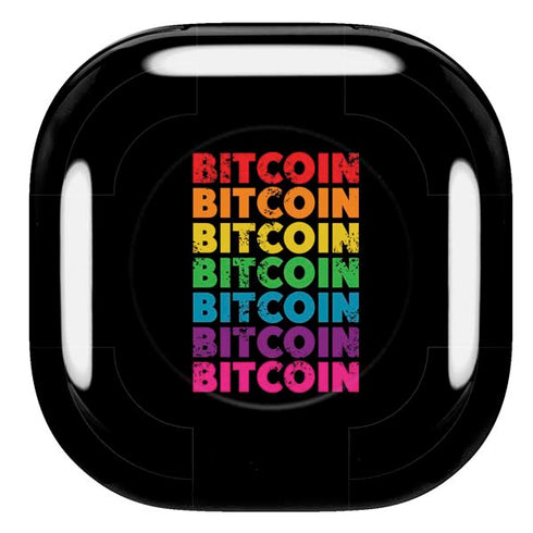 Rainbow Bitcoin Galaxy Buds Live Skin