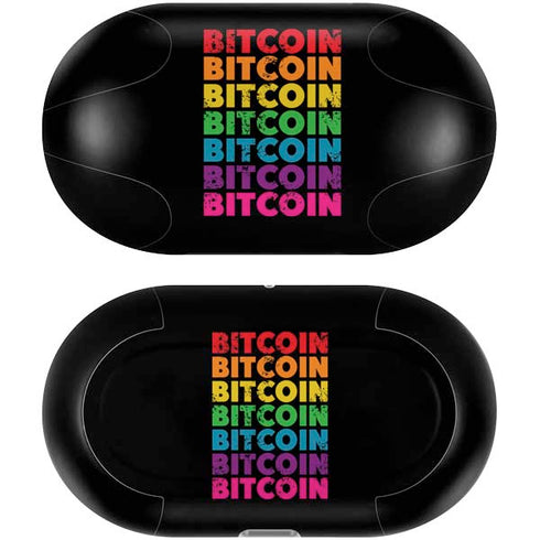 Rainbow Bitcoin Galaxy Buds Plus Skin