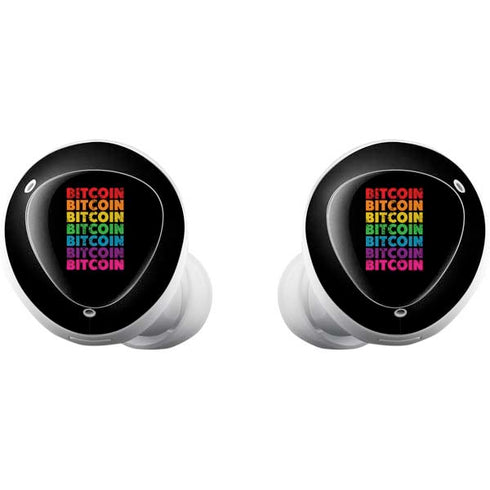 Rainbow Bitcoin Galaxy Buds Plus Skin
