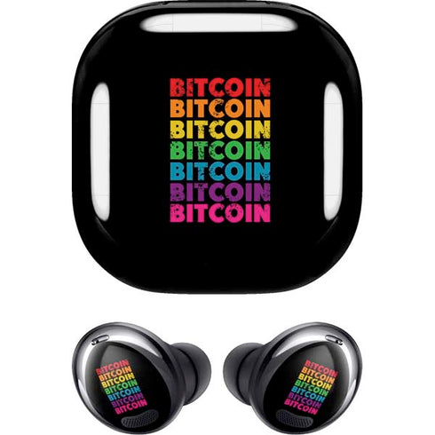 Rainbow Bitcoin Galaxy Buds Pro Skin