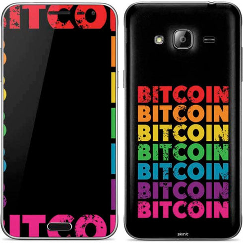 Rainbow Bitcoin Galaxy J3 Skin