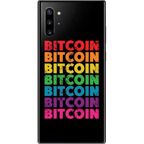Rainbow Bitcoin Galaxy Note 10 Plus Skin