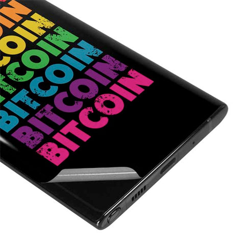 Rainbow Bitcoin Galaxy Note 10 Plus Skin