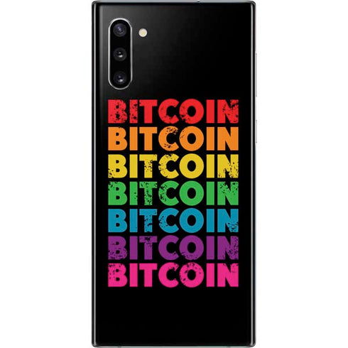 Rainbow Bitcoin Galaxy Note 10 Skin