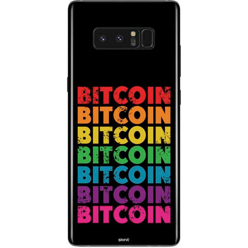 Rainbow Bitcoin Galaxy Note 8 Skin