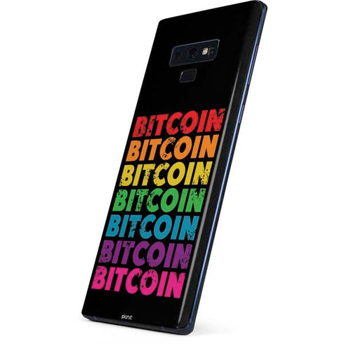 Rainbow Bitcoin Galaxy Note 9 Skin