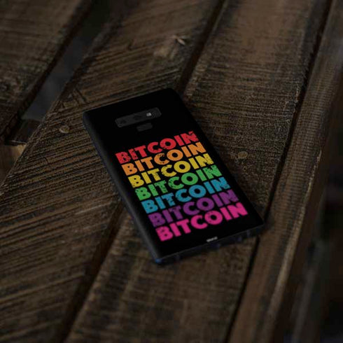 Rainbow Bitcoin Galaxy Note 9 Skin