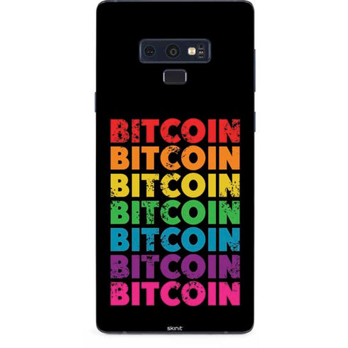 Rainbow Bitcoin Galaxy Note 9 Skin