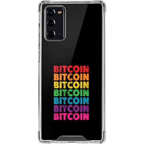 Rainbow Bitcoin Galaxy Note20 5G Clear Case