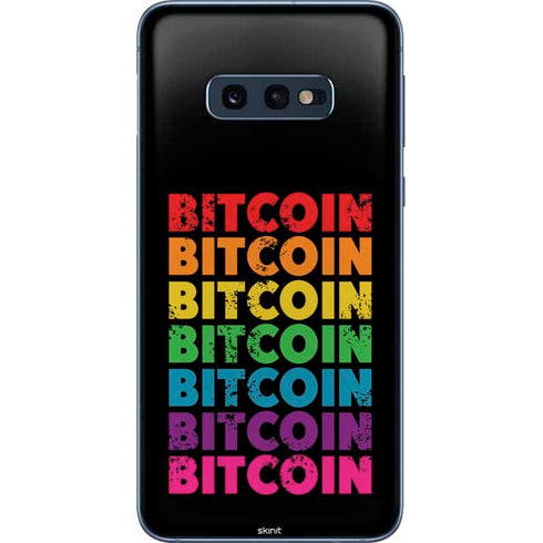 Rainbow Bitcoin Galaxy S10e Skin