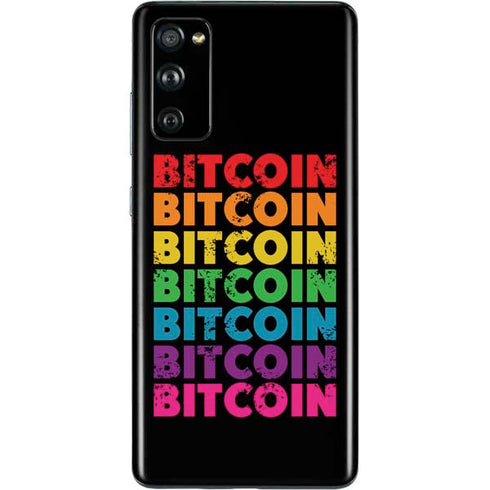 Rainbow Bitcoin Galaxy S20 Fan Edition Skin