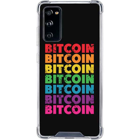 Rainbow Bitcoin Galaxy S20 FE Clear Case