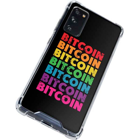Rainbow Bitcoin Galaxy S20 FE Clear Case